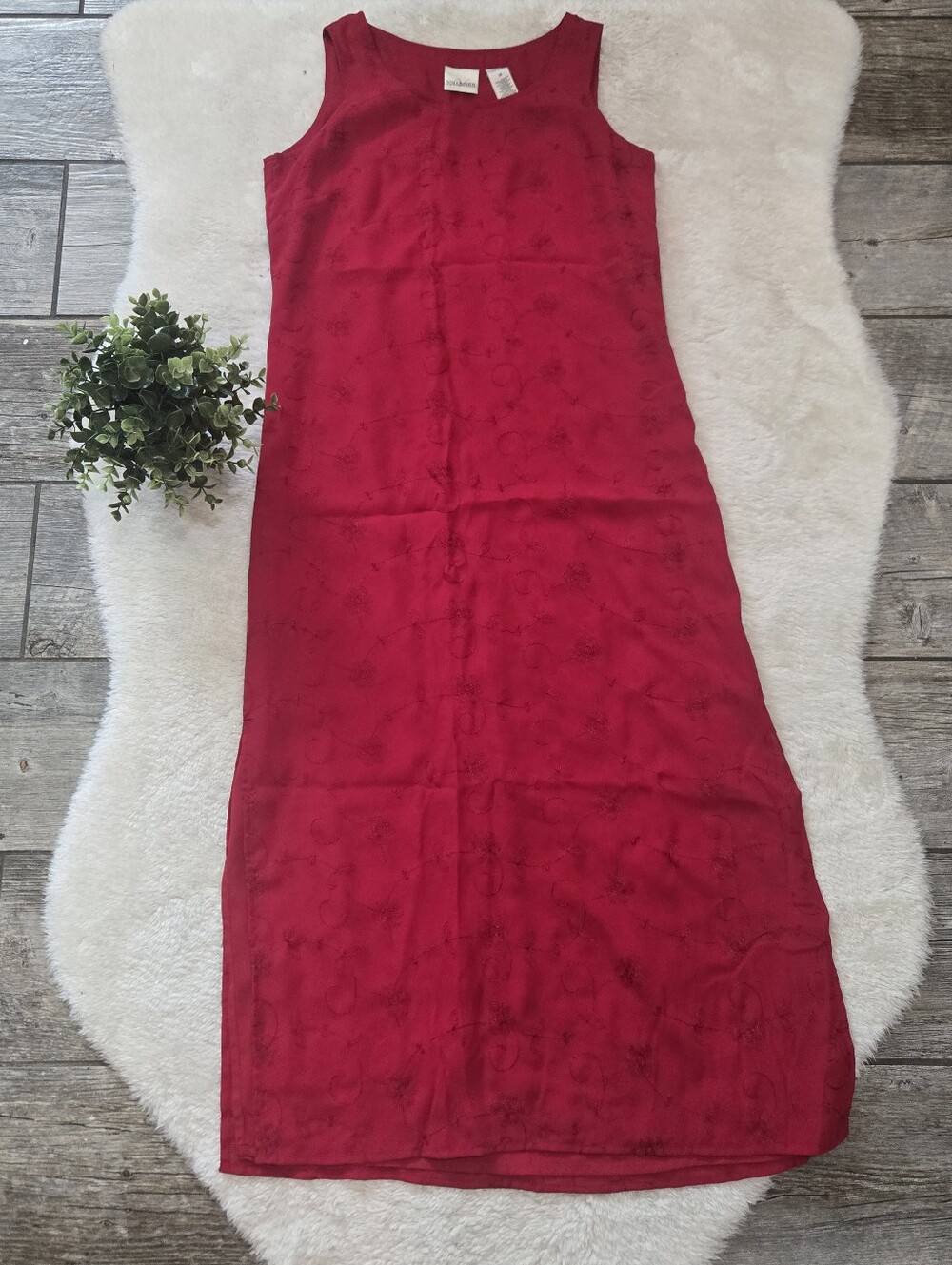 Liz Claiborne Red Sleeveless Maxi Dress